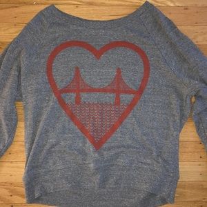 Gray crew neck sweater